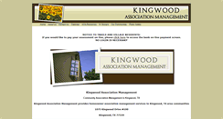 Desktop Screenshot of kingwoodassociationmanagement.com